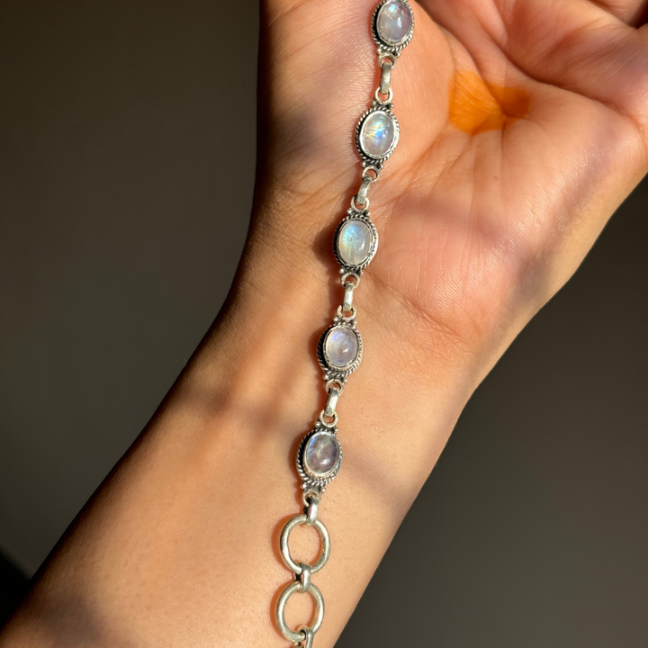 MoonStone Oval Shape Adjustable Bracelet