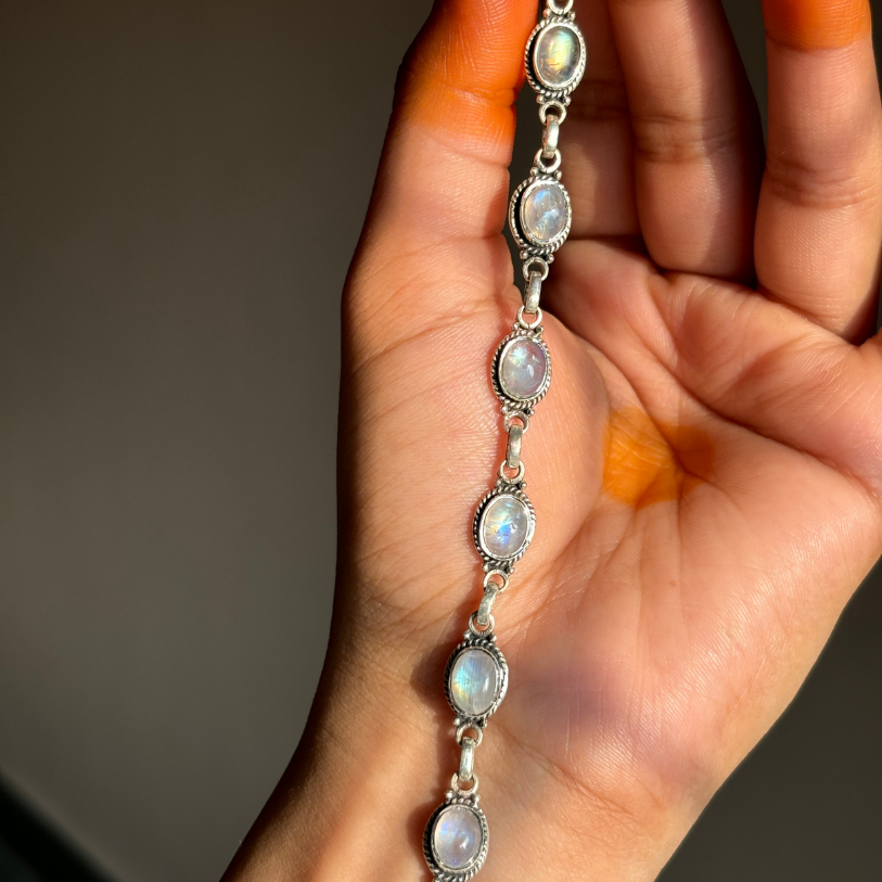 MoonStone Oval Shape Adjustable Bracelet