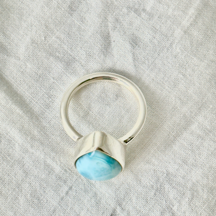 Larimar Teardrop Ring