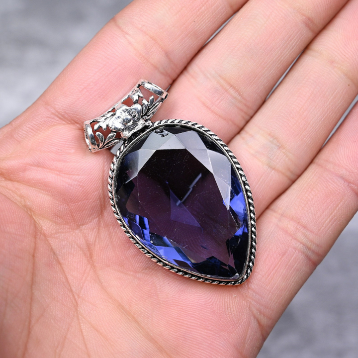 Tanzanite Pendant Necklace | 925 Sterling Silver | Handmade Gemstone Jewelry Gift for Her