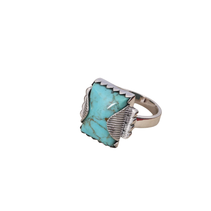 Handmade Kingman Turquoise Sterling Silver Ring - Perfect Gift for Mother's Day and Anniversaries