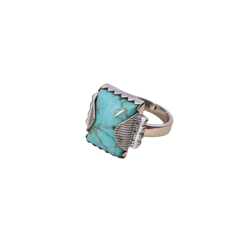 Handmade Kingman Turquoise Sterling Silver Ring - Perfect Gift for Mother's Day and Anniversaries