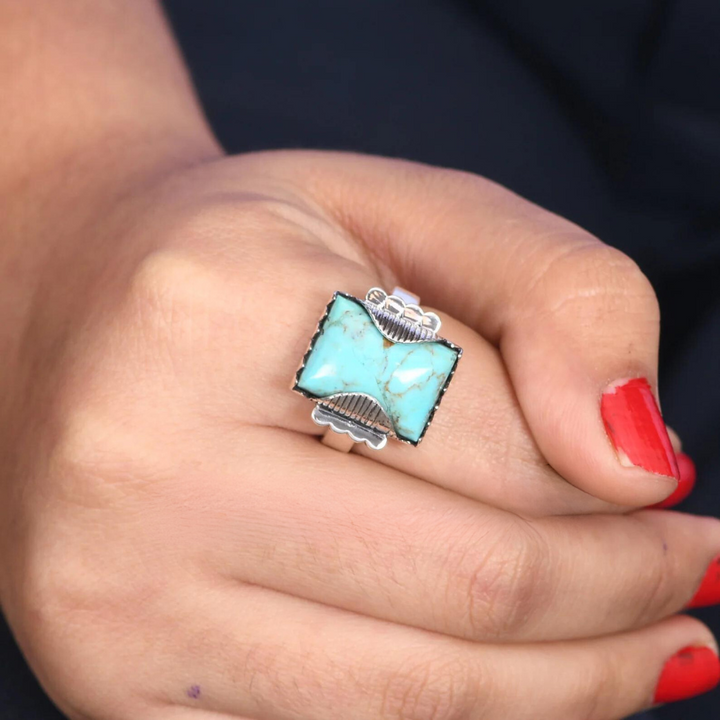 Handmade Kingman Turquoise Sterling Silver Ring - Perfect Gift for Mother's Day and Anniversaries