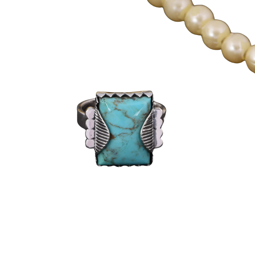 Handmade Kingman Turquoise Sterling Silver Ring - Perfect Gift for Mother's Day and Anniversaries