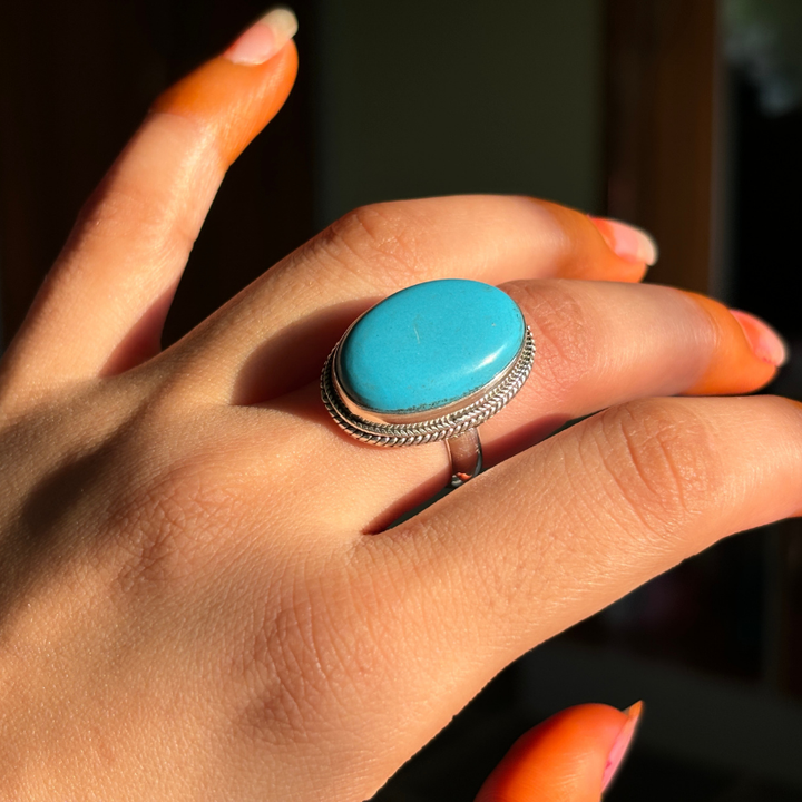 Genuine Larimar Ring