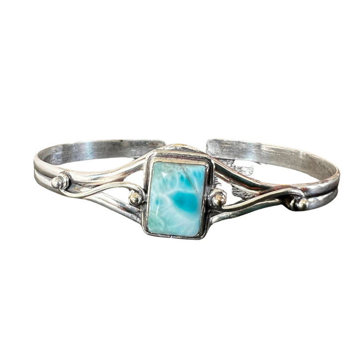 Handmade Oyster Copper Turquoise Sterling Silver Bangle - Perfect Gift for Women