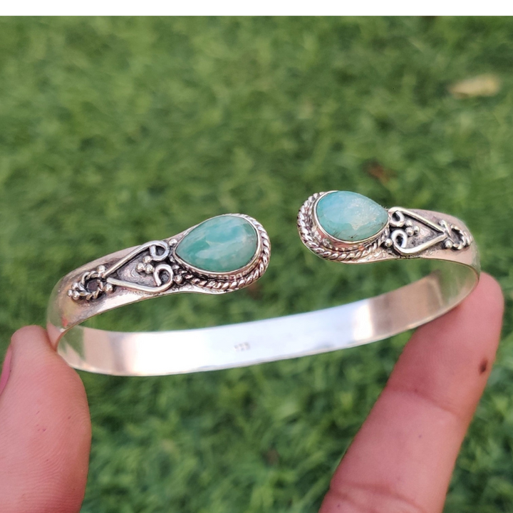 925 Sterling Silver Handmade Adjustable Women’s Bangle