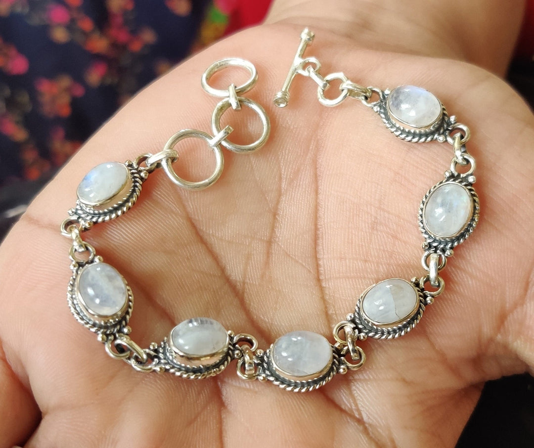 MoonStone Oval Shape Adjustable Bracelet