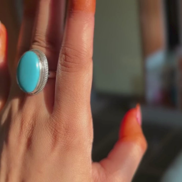 Genuine Larimar Ring