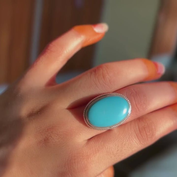 Genuine Larimar Ring